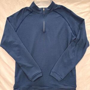 Peter-millar Men's Navy and White Sweatshirt